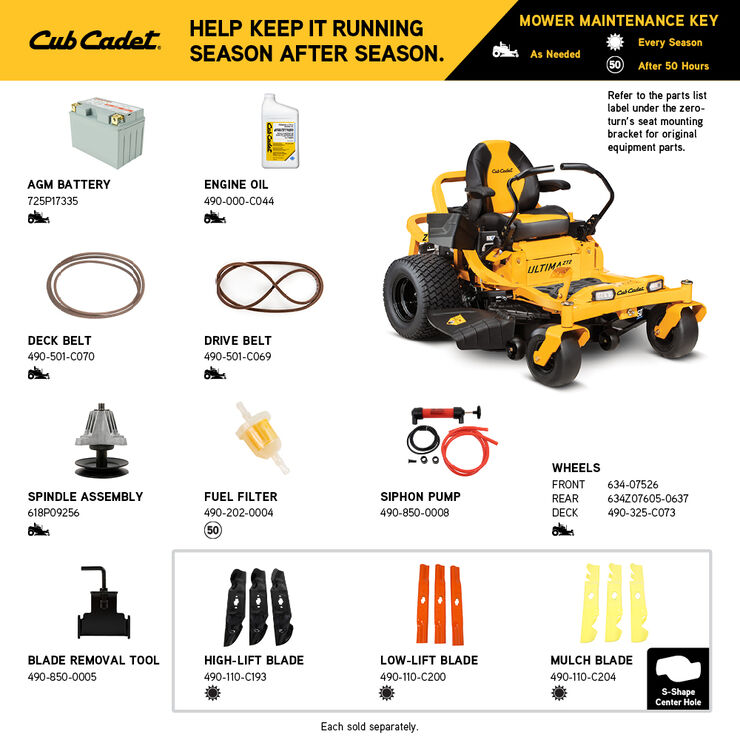 Cub cadet best sale zt3 54